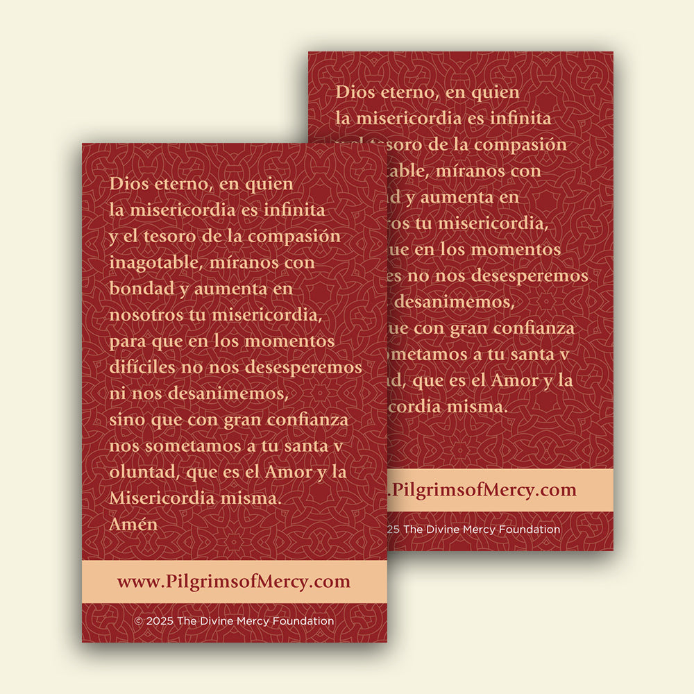 Divine Mercy Prayer Cards (Pack of 20 Cards)